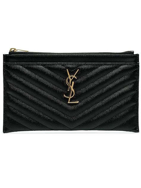 yves saint laurent monogram quilted matelasse black leather clutch|Women's Saint Laurent Clutches & Pouches .